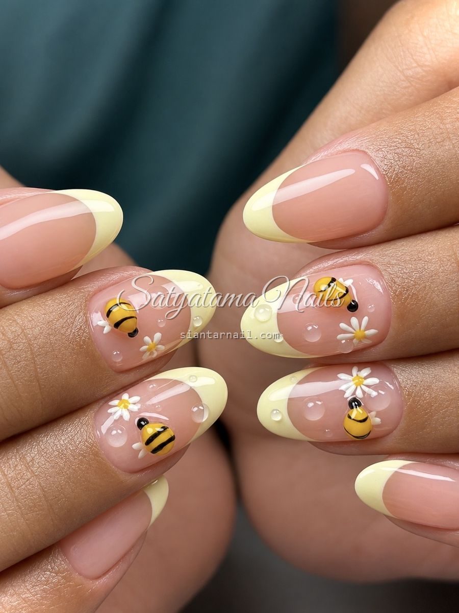 French Bees — nail art di Pematangsiantar oleh Satyatama Nails